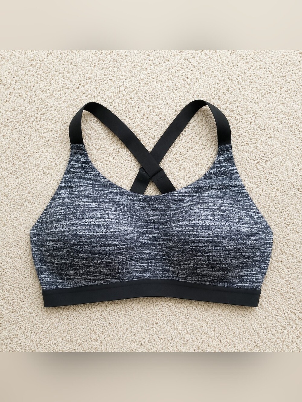 Victoria's Secret Lightweight Sports Bra Black Gray Women's Size 36D